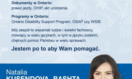 ADVERTISING: MPP Natalia Kusendova-Bashta